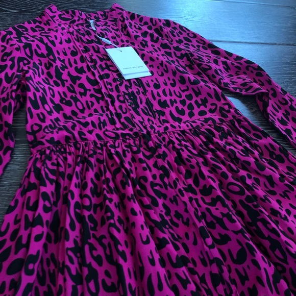 NWT ROBERT RODRIGUEZ LEOPARD PINK DRESS SIZE 2 - Picture 2 of 6